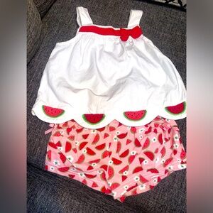 Gymboree watermelon top and shorts